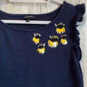 Banana Republic | Embellished Ruffle Sleeve Blouse